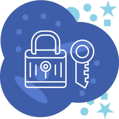 Vektör çizimi. Kilit simgesi. güvenlik kavramı