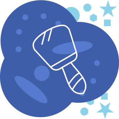 Şirin bir çizgi film simgesinin vektör çizimi