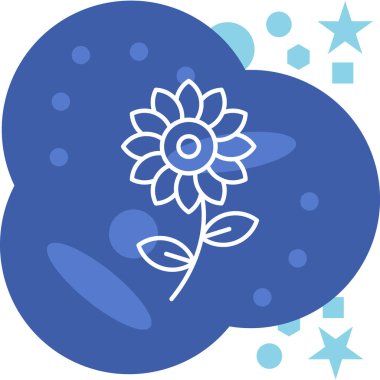 Çiçek. Web simgesi basit illüstrasyon