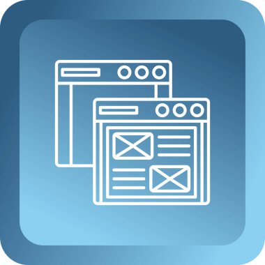 Web simgesi, seo 'nun vektör illüstrasyonu