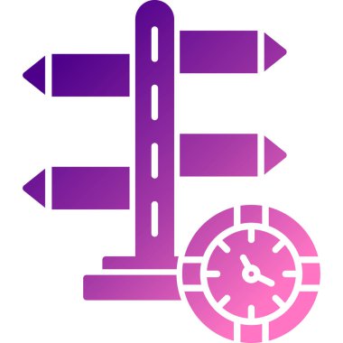 Saat simgesi. Web için basit zaman vektör simgeleri çizimi