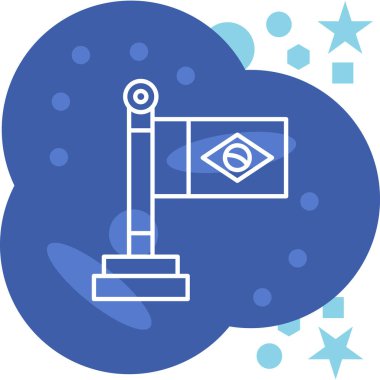 Bayrak ikonu vektör illüstrasyonu. bayrak