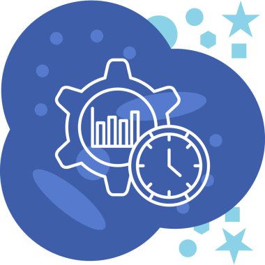 Bir saat simgesinin vektör illüstrasyonu