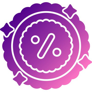 Taslak biçiminde yüzde indirim simgesi