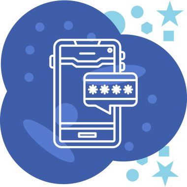 Akıllı telefon simgesinin vektör illüstrasyonu