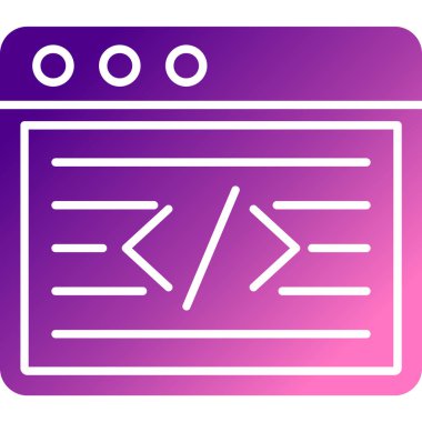 Yumuşak mavi arkaplanda izole edilmiş modaya uygun biçim arkaplanındaki programlama kodu simgesi