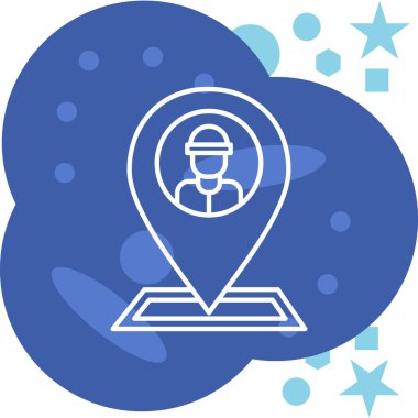 Moda biçimi izole edilmiş arkaplanda harita konumu simgesi