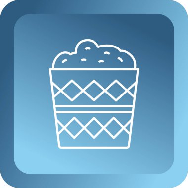 patlamış mısır ikonu vektör illüstrasyonu