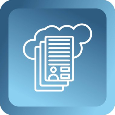 Bulut simgesi vektör illüstrasyonu