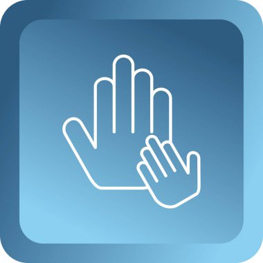 Bir el simgesinin vektör illüstrasyonu