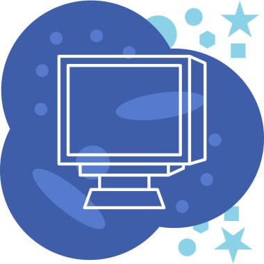 Bilgisayar. Web simgesi basit illüstrasyon