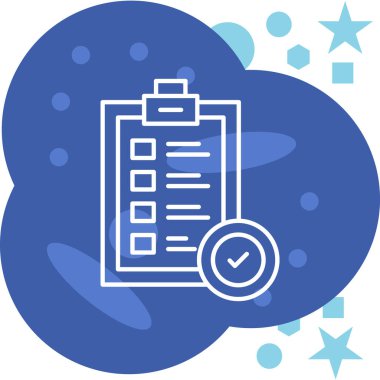 Kontrol listesi simgesi, vektör illüstrasyonu