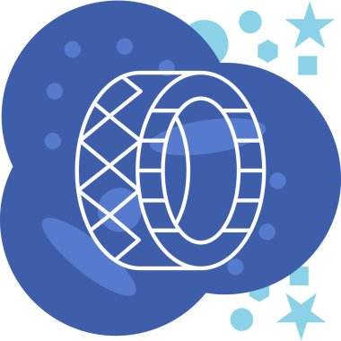 Şirin mavi ve beyaz arkaplanın vektör çizimi