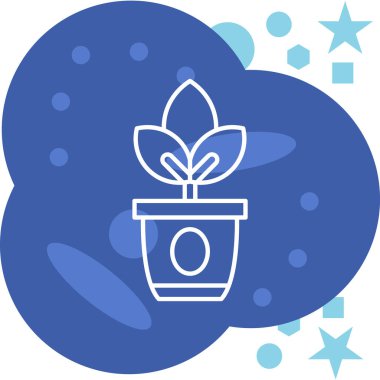 Çiçek. Web simgesi basit illüstrasyon