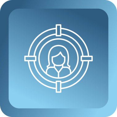 Moda tarzında izole edilmiş kullanıcı simgesi