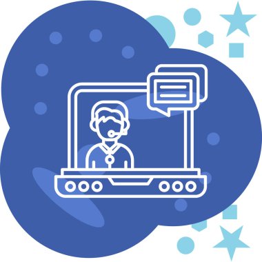 bilgisayar masaüstü ile konuşma balonu vektör çizim tasarım