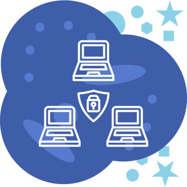 Internet güvenlik simgesi, vektör çizim