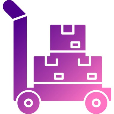 kargo kamyonu web simgesi, basit vektör illüstrasyonu