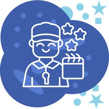 Yetenekli bir adamın vektör çizimi