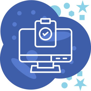 Dizüstü bilgisayar simgesi vektör çizimi