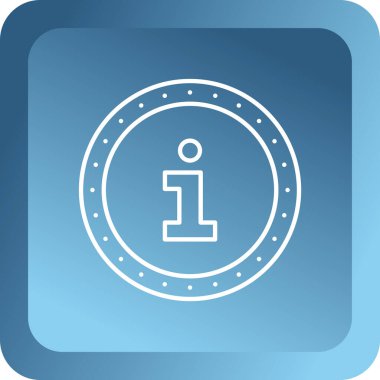 Mavi bir simgenin vektör illüstrasyonu