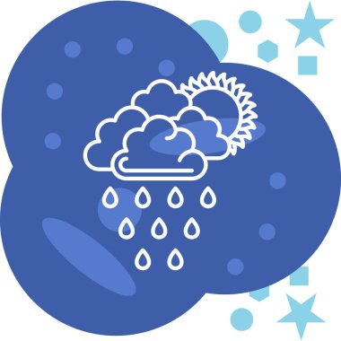 Bulut. Web simgesi basit illüstrasyon