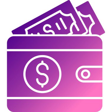 Dolar banknotları vektör simgesi