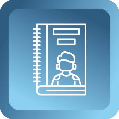 Basit iş adamı simgesi, vektör illüstrasyonu