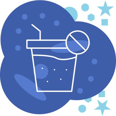 Kokteyl. Web simgesi basit illüstrasyon