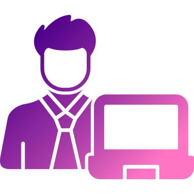 İş adamı simgesi vektör illüstrasyonu