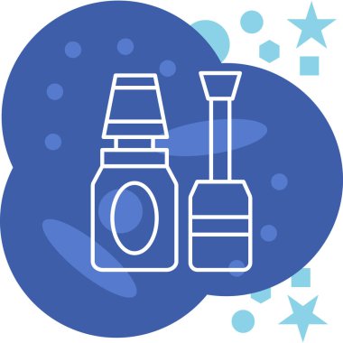 Güzellik ve moda simgelerinin vektör çizimi