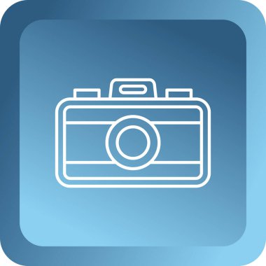 Kamera. Web simgesi basit illüstrasyon