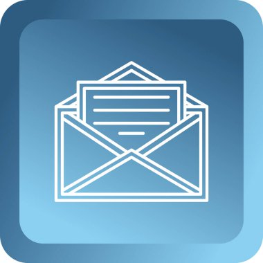 Soyut arkaplanda zarf simgesi izole edildi