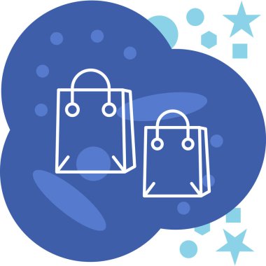 Alışveriş çantası simgesini, basit vektör çizim