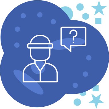 Düz dizaynlı Avatar erkek simgesi