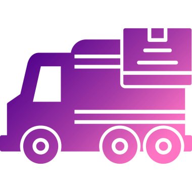 Kamyon. Web simgesi basit illüstrasyon