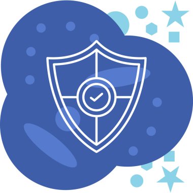 Kalkan. Web simgesi basit illüstrasyon