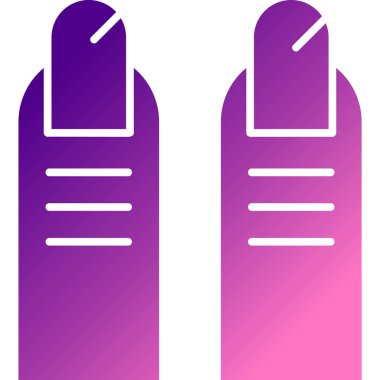 Renkli fırça simgesi beyaz arkaplanda izole edildi. Kademeli rastgele dinamik şekiller. Vektör İllüstrasyonu