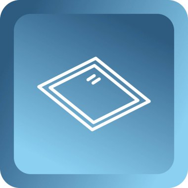 Beyaz arkaplanda mavi çizgi haritası simgesi izole edildi. vektör illüstrasyonu