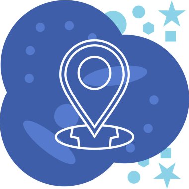 Bir harita pin simgesinin vektör illüstrasyonu