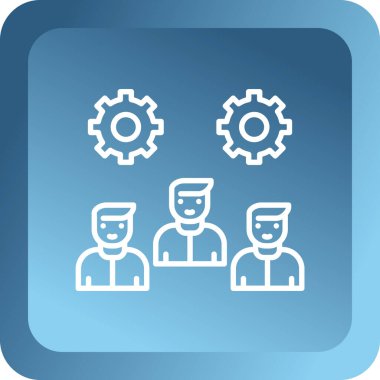 Takım çalışması simgesi, vektör illüstrasyonu