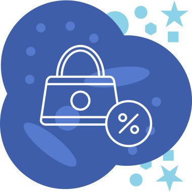 İndirimli satış simgesi, vektör illüstrasyonu