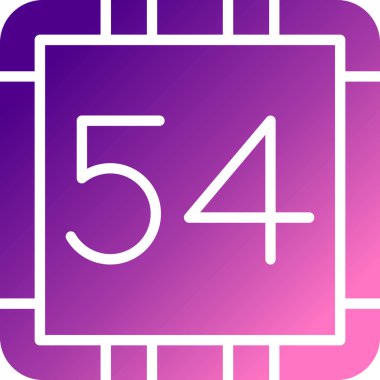 516 işareti. Vektör. Gradyan üzerinde yumuşak renkli menekşe simgesi.