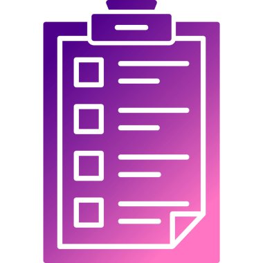 Yapılacaklar listesi web simgesi vektör çizimi