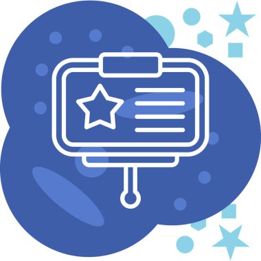 Rozet simge vektör çizim