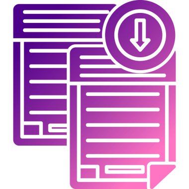 belge simgesi vektör illüstrasyonu