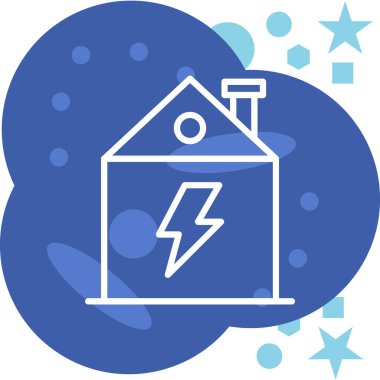 Bir ev simgesinin vektör illüstrasyonu