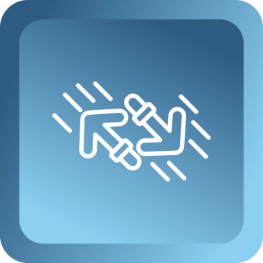 Ateşin mavi ve beyaz simgesi