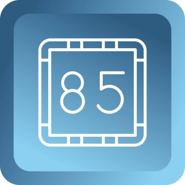 6 numaralı simge. Beyaz arkaplanda internet düğmesi