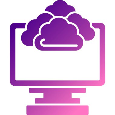 bulut hesaplama vektörü simgesi